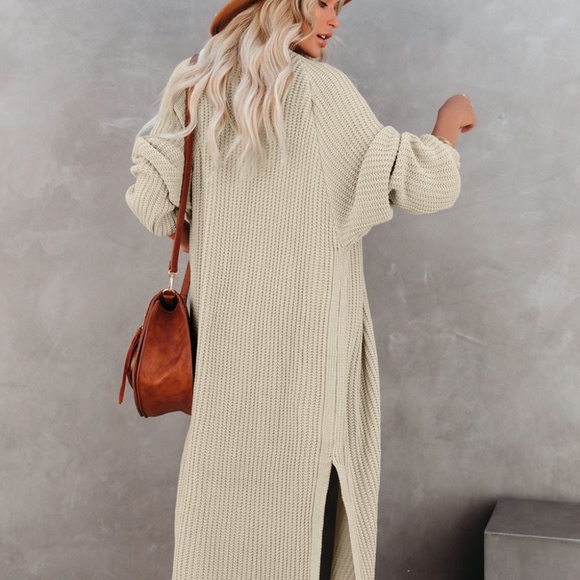 Beige Cardigan Duster - Picture 3 of 5